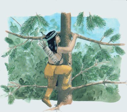 An illustration from <I> The Boy Who Snared the Sun</I>